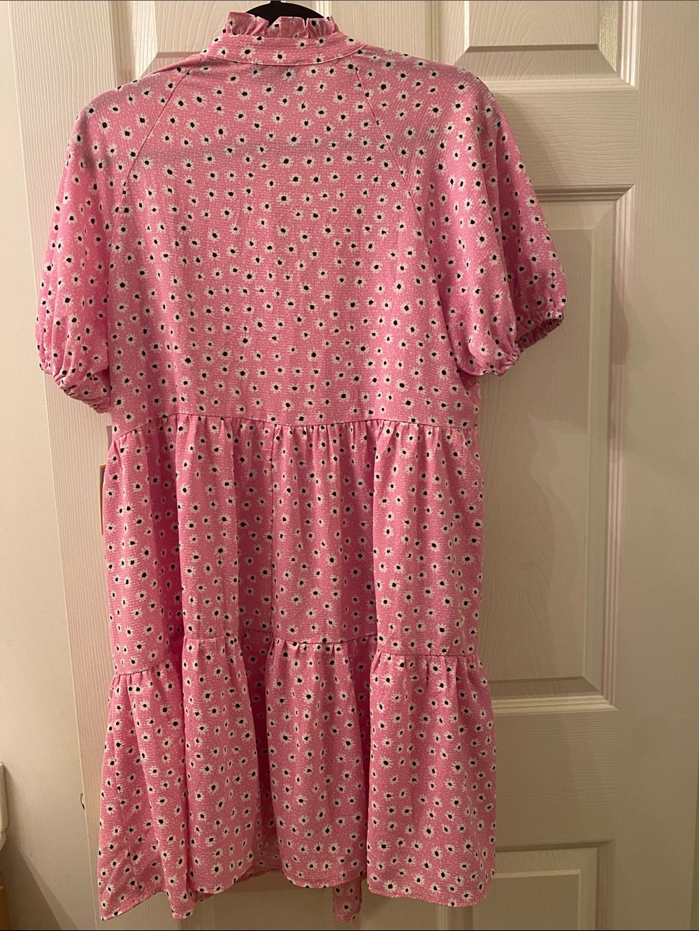 CeCe Pink Floral Tiered Dress - Picture 3 of 5